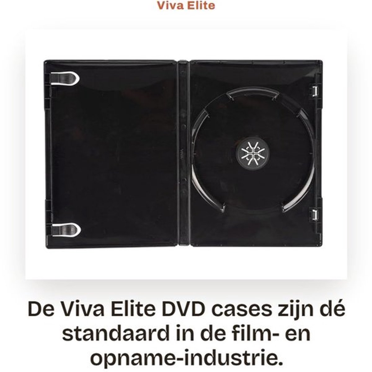 DVD Case - 5 x VIVA ELITE - Zwart - Duurzaam - Polypropyleen - Transparante hoes - Afmetingen: 172 x 135 x 12,5 mm