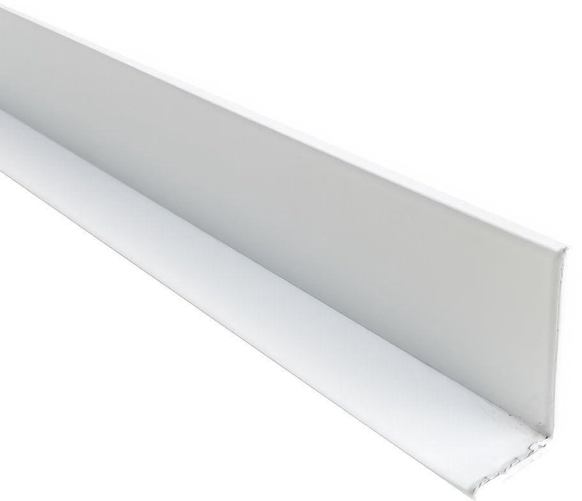 Aluminium Hoekprofiel - L-profiel - Bouwprojecten Afwerken - Hoge Kwaliteit Aluminium - 40mm x 20mm x 1.3mm - Wit Gelakt