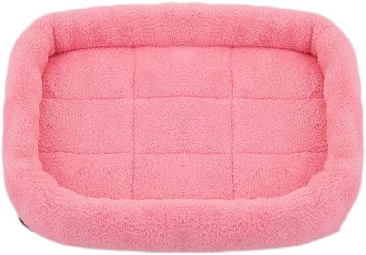 Hondenkussen Pluche - Hondenmat Kalmerend - Comfortabel Slapen - Antislip Bodem - 60x45cm - Grijs