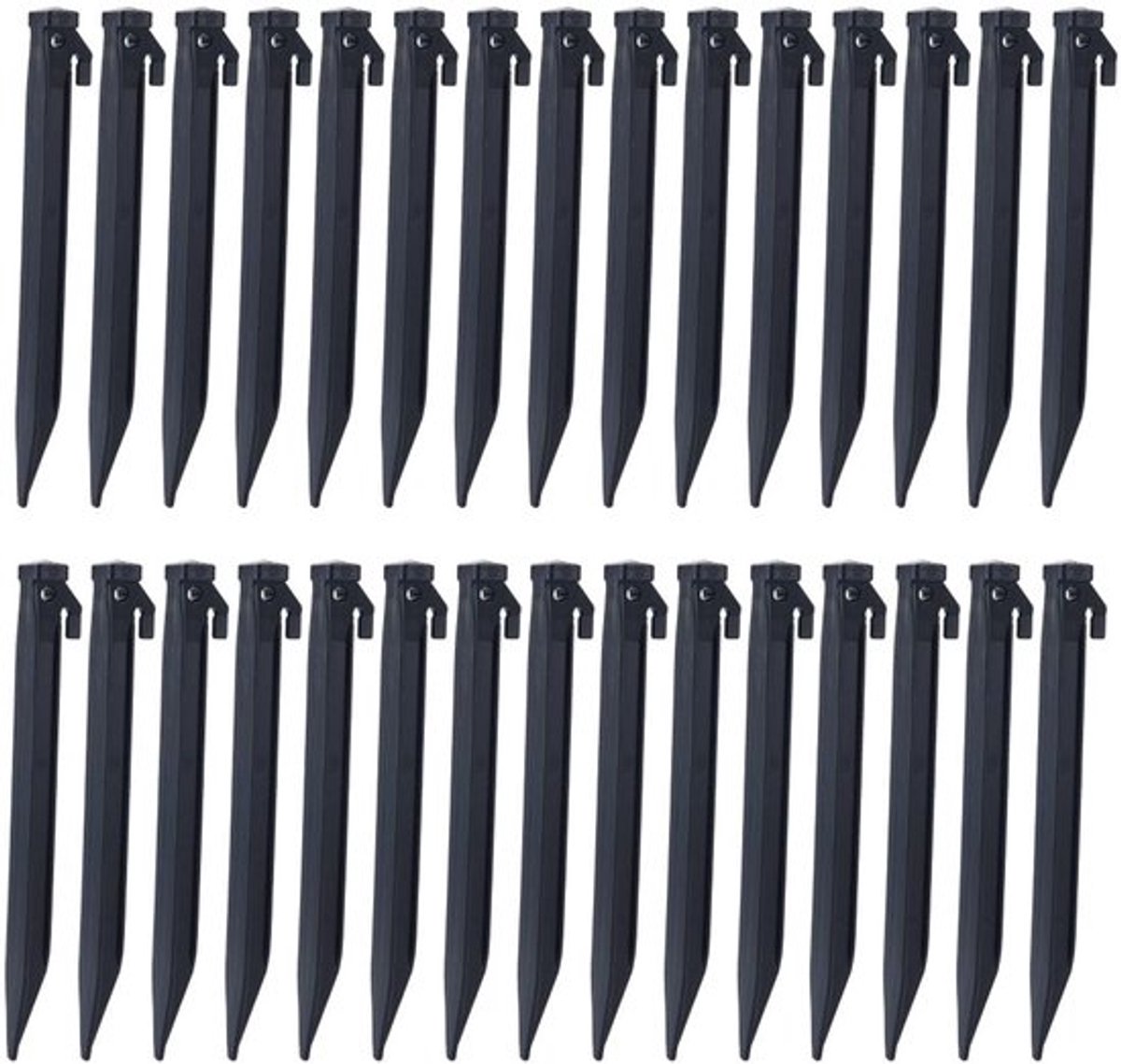 Tent Haringen 30 Stuks - 20 cm Plastic - Opblaasbare Inzet - Camping/Strand - Tuin - Buitendecor - Stabiele Prestaties - Grondpennen