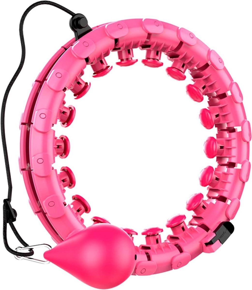 Verstelbare Hula Hoepel - Fitness Hoepel Smart Hoepel - Gewichtsverlies - Afneembaar Ontwerp - Maat S - Roze