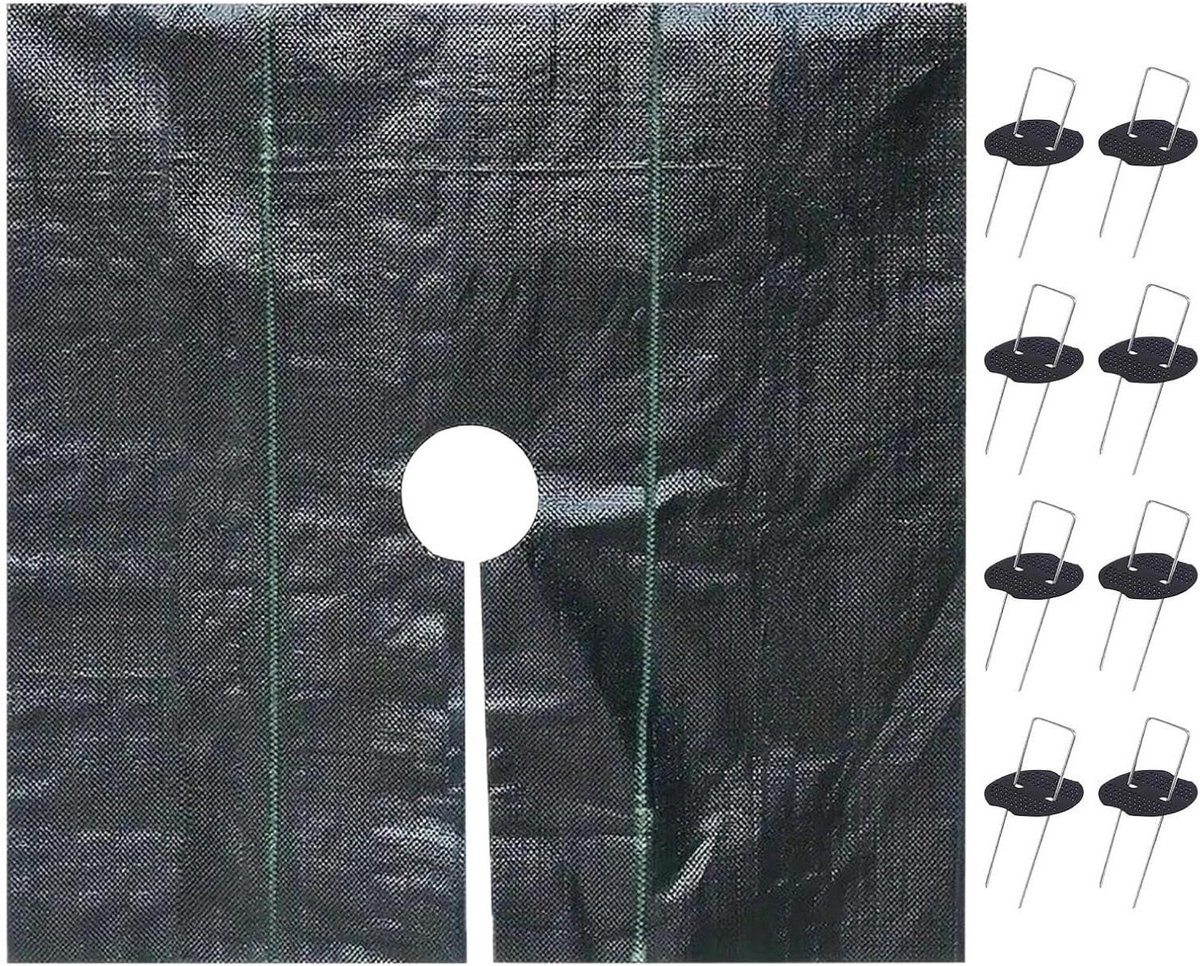 Tuinweefsel Onkruiddoek - Wortelblokkering Afdekzeil - Onkruid Vrij Houden - Met Wortelvriendelijke Ondersteuning - 15 x 15 meter - Zwart