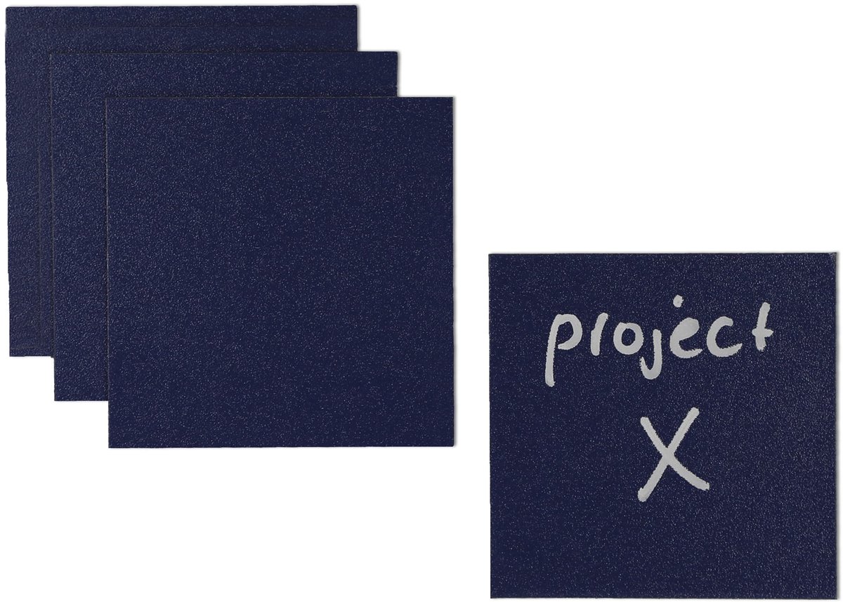 Beschrijfbare Magneetlabels Kobalt Blauw 9,5x9,5cm - Kamer26