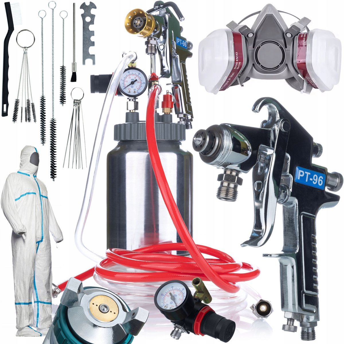 Rosfix SprayTech FullSet 2L Spuitpistool Set - Pneumatisch Hoogdrukspuitpistool 2L