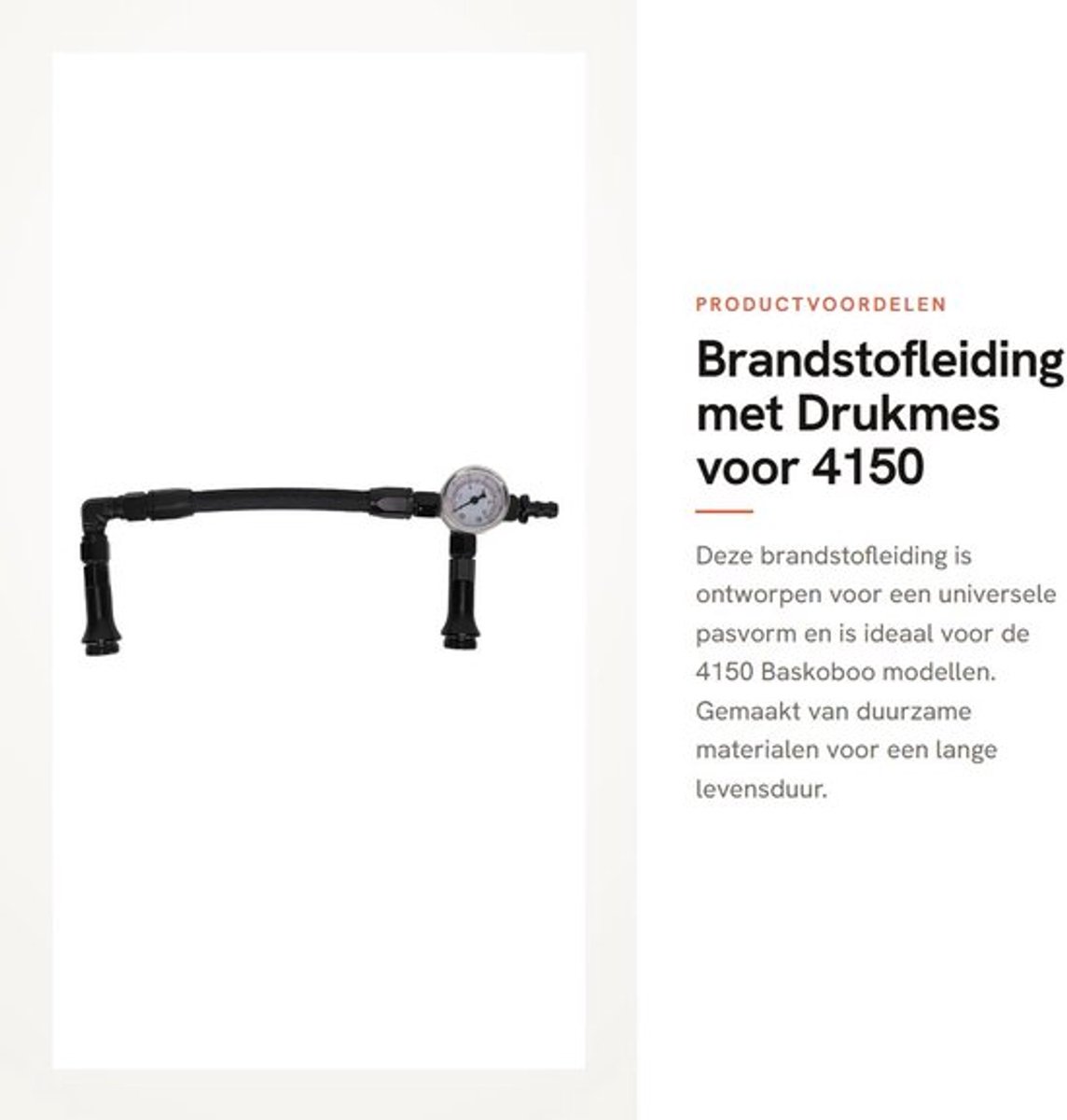 Brandstofleiding met Drukmes - Brandstofslang 8mm - Brandstofslang 6mm - Aluminium Constructie - Eenvoudige Installatie - Geschikt voor 4150 Baskooboohydraten