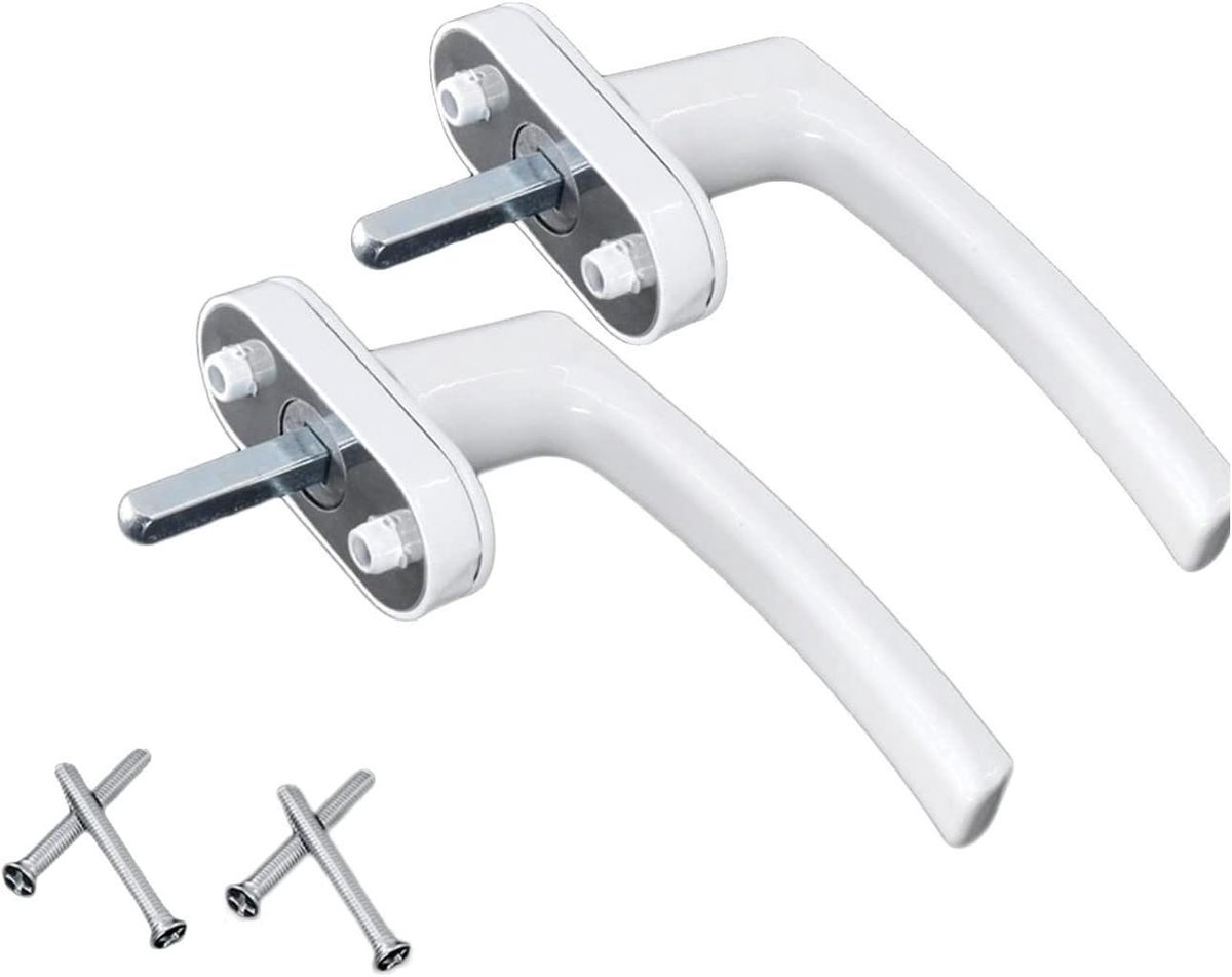 Raamklink Set - Raamsluiting Handvat - Ramen Sluiten - Aluminium Legering - 43 mm - Wit