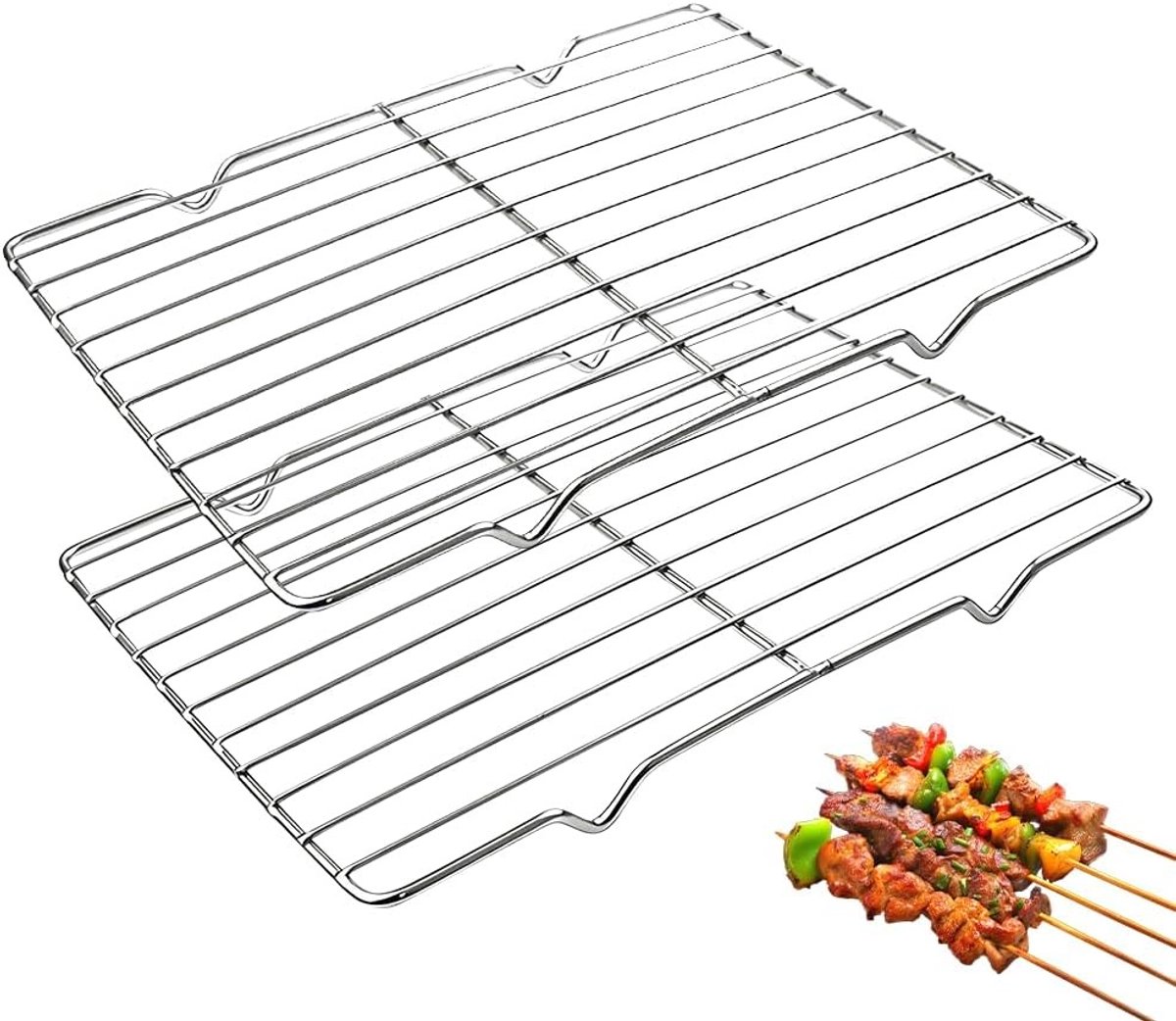 Koelrek voor Bakken - Metaal - 30 cm x 20,5 cm - Antikleef Koelrooster voor Taarten en Koekjes
