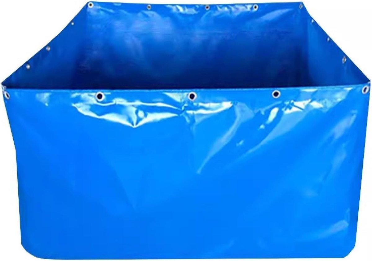 Canvas Visvijver - Opvouwbare Watertank - Vis Kweken - Volledig Waterdicht - 1.5x1x1m - Blauw