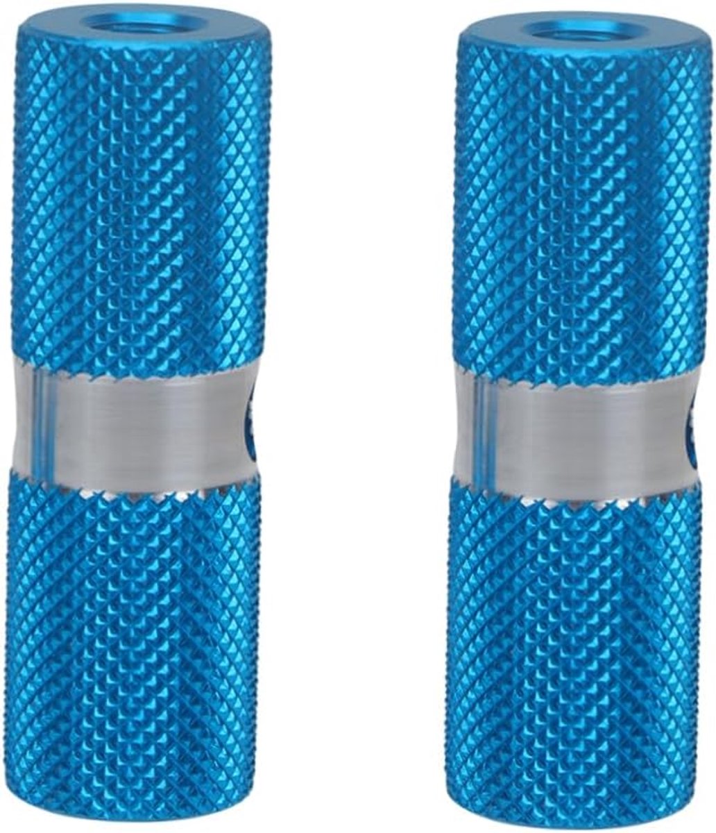 Fiets Pinnen - Voetsteunen Motor - Extra Grip - Massieve As - 2.1 x 2.1 x 7cm - Blauw