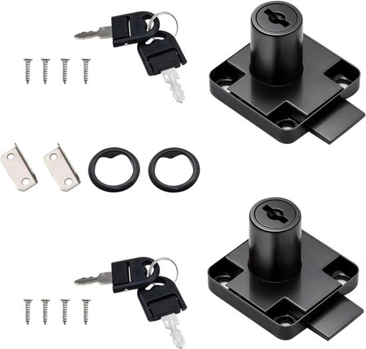 Camslot 22mm Beveiligingsslot voor Meubels, Lades en Kasten met Sleutel en