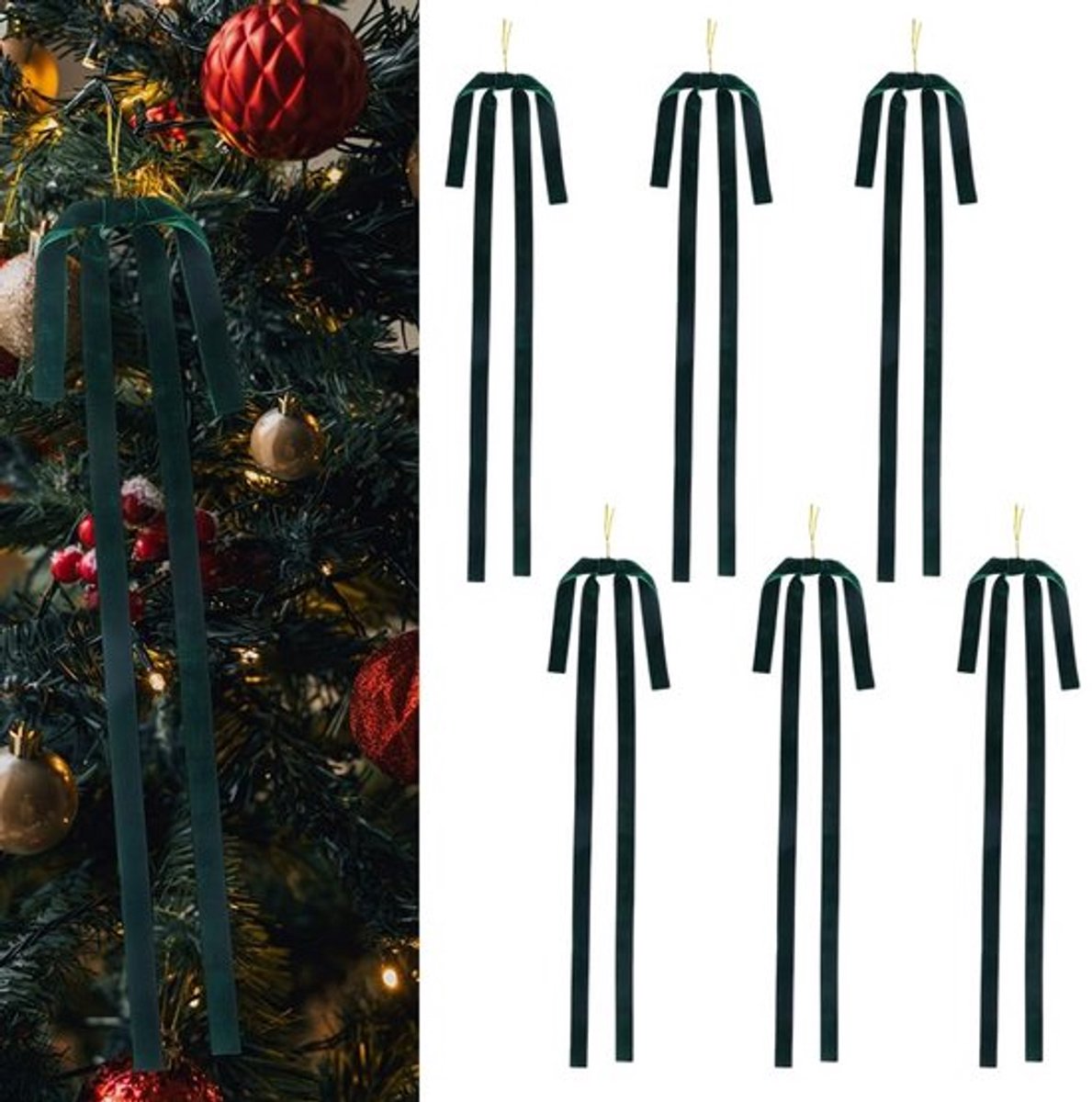 Virtubuy - Vintage stikwerk-fluweel kerststrikken