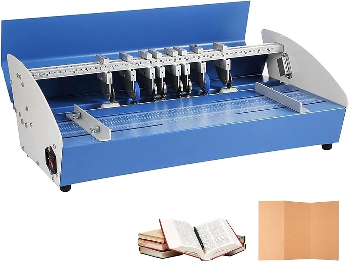 Papier Ril en Perforeermachine - Vouwmachine Snijmachine - Papier Bewerken - 3-in-1 Multifunctioneel - 460 mm - Multicolor