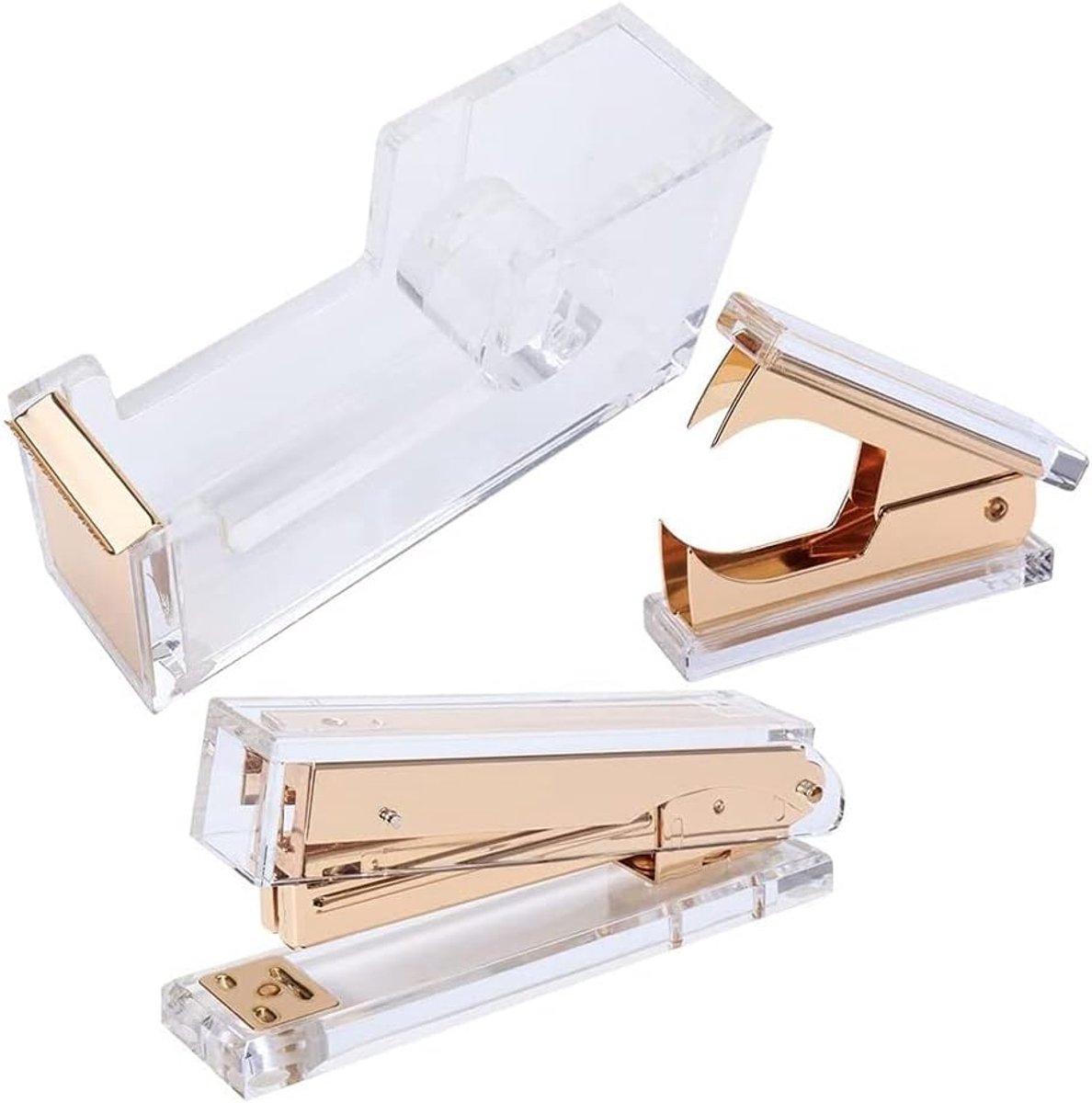 Bureau Nietmachine - Nietmachine Set - Papierwerk Organiseren - Antislip Basis - 154x66x36CM - Goud