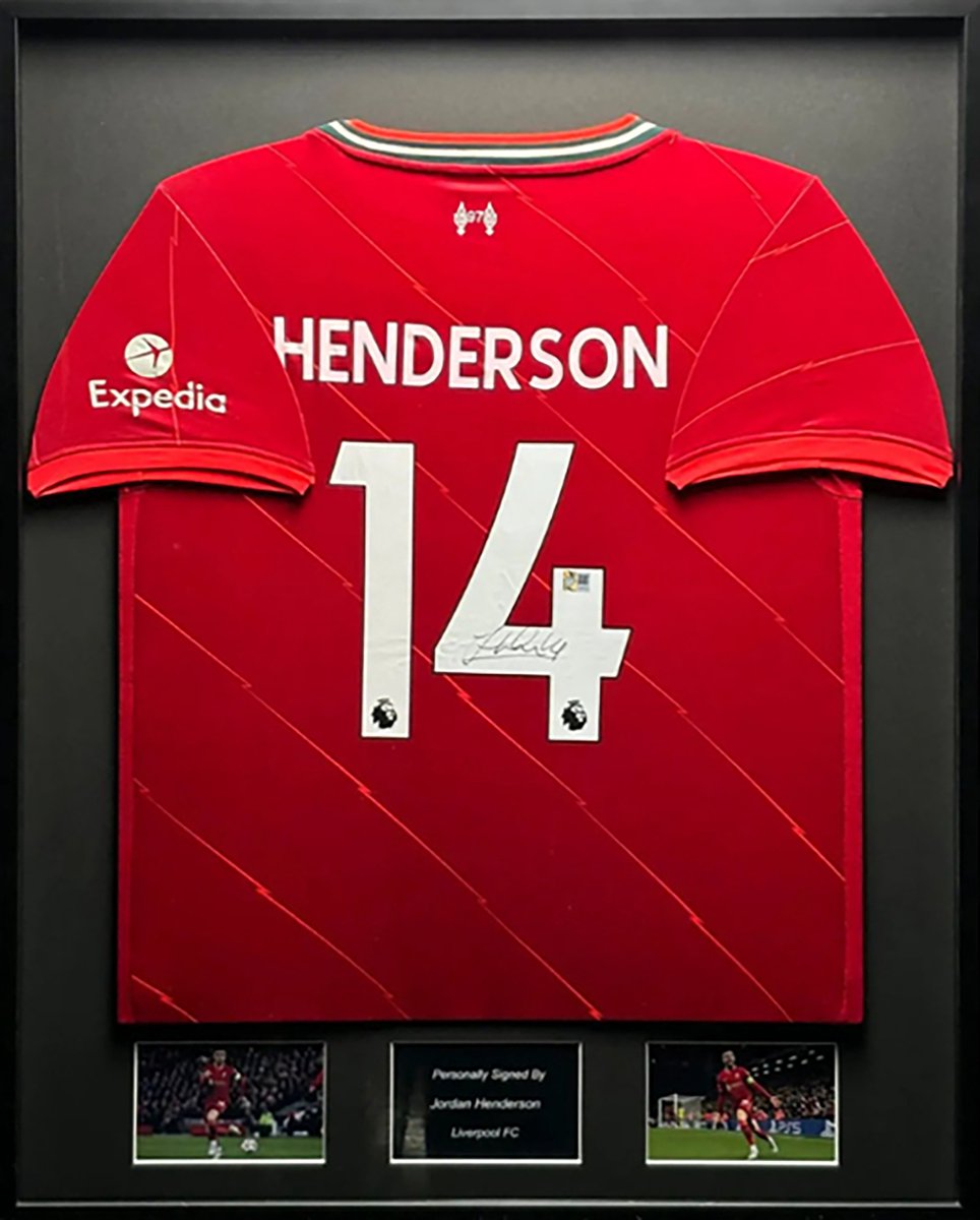 Jordan Henderson Liverpool 19/20 ingelijst thuis shirt