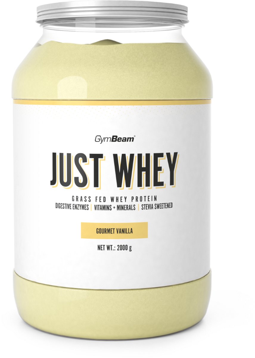 GymBeam Just Whey Proteïne - Gourmet Vanille - Whey Proteïne Blend - Eiwitpoeder - 2000 gram (67 servings)