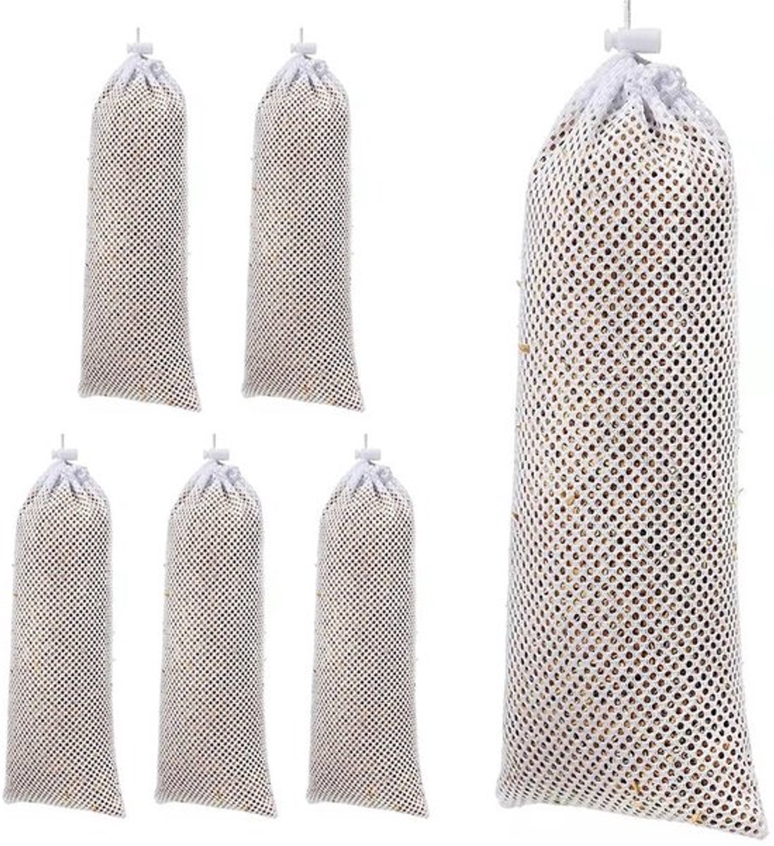 Allecto - 6 Pack Wild Bird Food Finch Sock Feeder Kit - Voeden van vogels