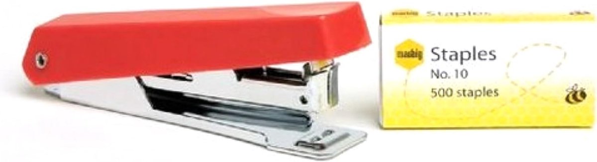 Nietmachine Set - Kantoor nietapparaat - Papier samenvoegen - Duurzaam roestvrij staal - 10 vellen capaciteit - Assorti