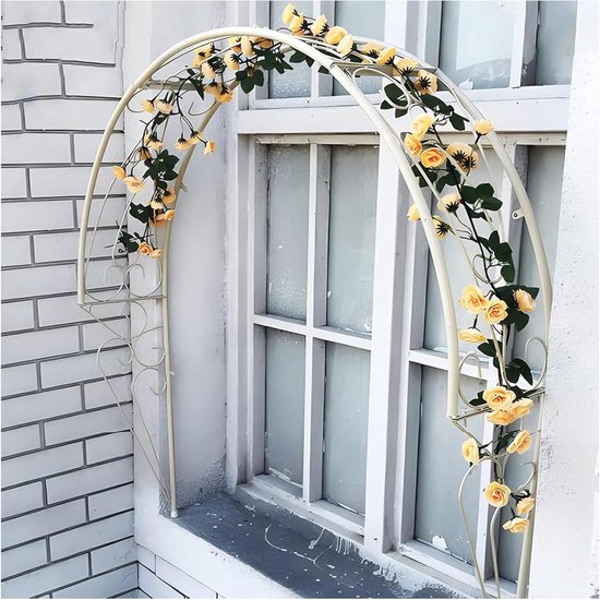 Tuinboog voor Klimplanten - Rozenboog Klimplantsteun - Planten Ondersteunen - Robuuste Metalen Constructie - 150 x 21 x 147 cm