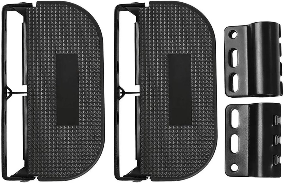Voetsteunen Motorfiets - Voetplanken Passagier - Comfortabel Rijden - Antislip Structuur - 20-25mm - Zwart