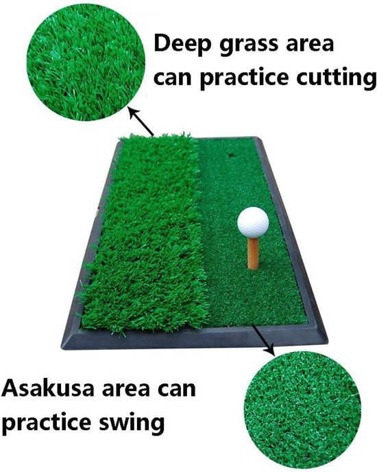 Golf Swing Mat - Oefenmat Golf - Binnen Trainen - Anti-slip Onderkant - 30x60cm - Groen van GOLF — afbeelding 4