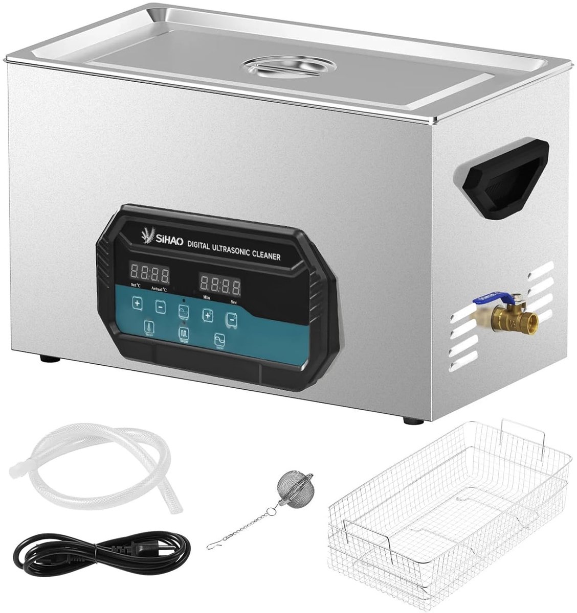 Ultrasone Reiniger - Digitale Reiniger - Diepe Reiniging - Roestvrij Staal - 30 Liter - Zilver