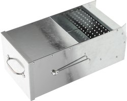 Hooibak Konijn - Voerbak Dier - Voer Opslag - Magnetisch Deksel - 31.5 cm - Zilver