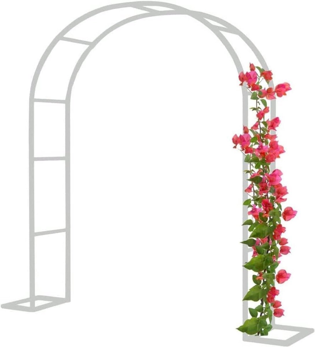 Tuinboog - Decoratieve boog - Bruiloft decoratie - Stabiele metalen constructie - 180 x 220 cm - Wit