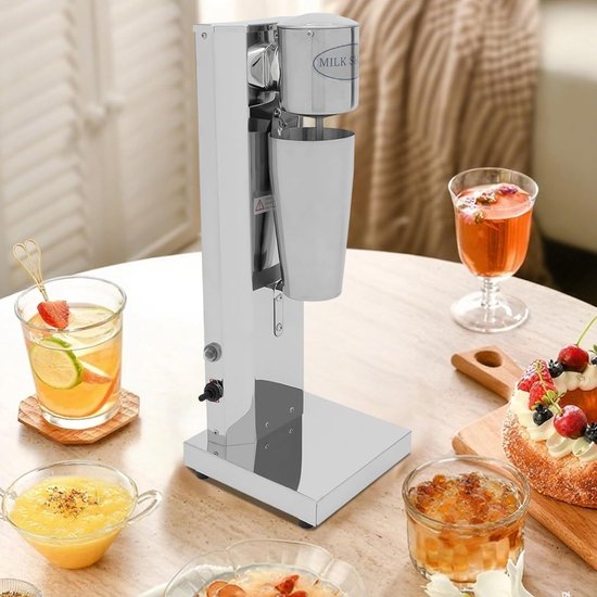 Drankmixer - Milkshake apparaat - Dranken bereiden - Dubbele mengas - 53 cm hoog - Zilver — afbeelding 3