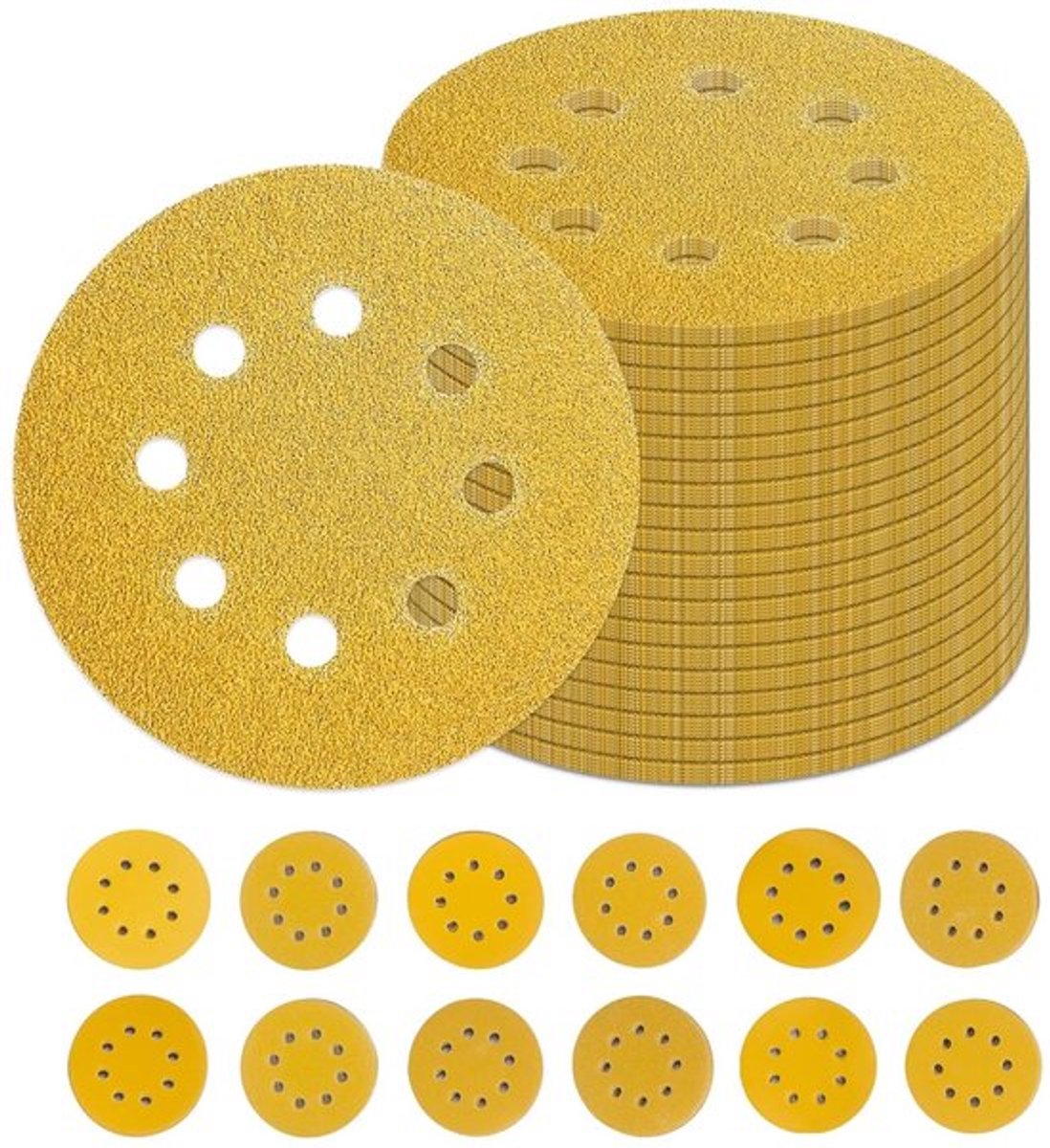 Schuurpapier rond 125mm, set 120 stukken Velvet