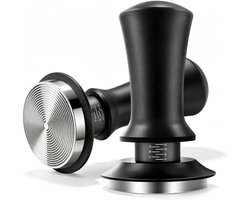 Koffie Tamper - Espresso Stamper - Perfect Espresso - Instelbare Druk - 58 mm - Zwart