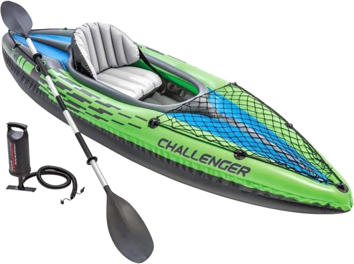 Opblaasbare Kajak - Vouwbare Kano - Vissen en Varen - Robuust PVC Materiaal - 274 x 76 cm - Groen