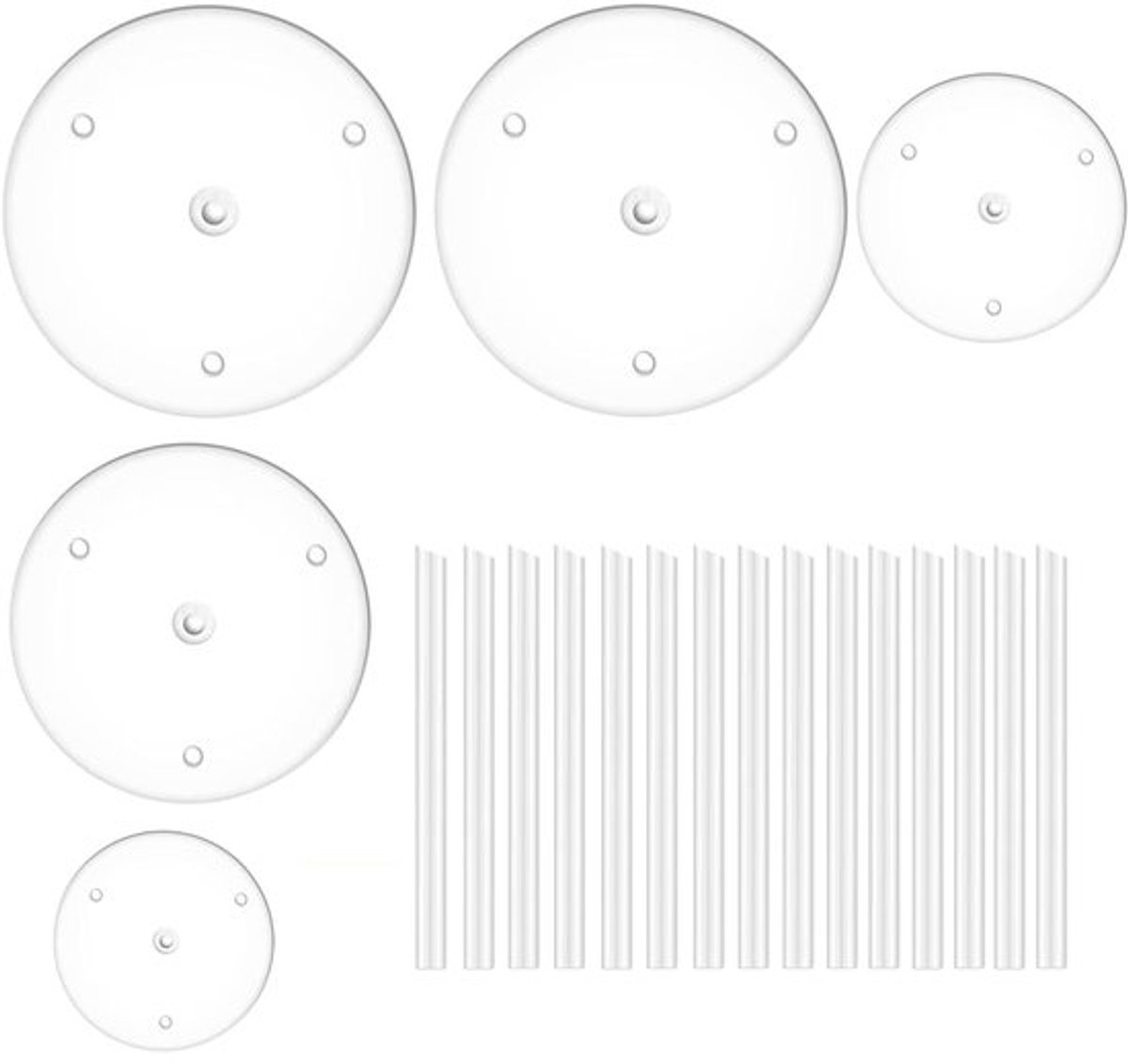 Allecto - 5 Stuks Taartbord - Meerlaagse Taartaccessoires - Creatieve