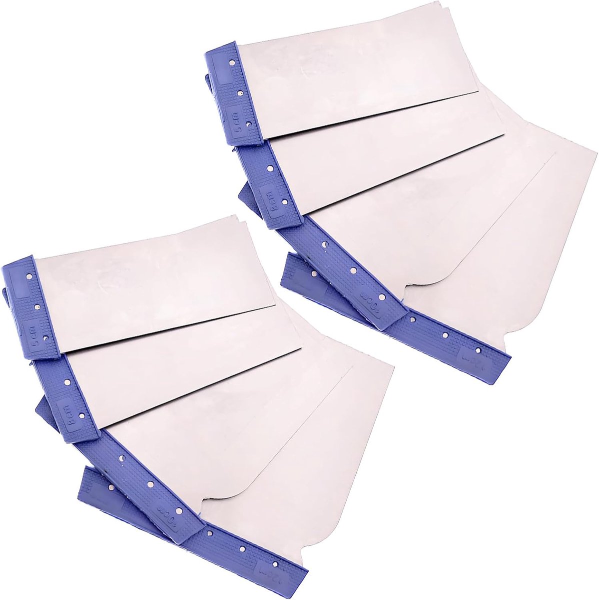 SnelShoppen - Japanese Spatula Set - 8-delige set - 50/80/100/120 mm - Robuuste metalen spatula's voor voegen, gladstrijken, verdelen - Duurzaam, flex