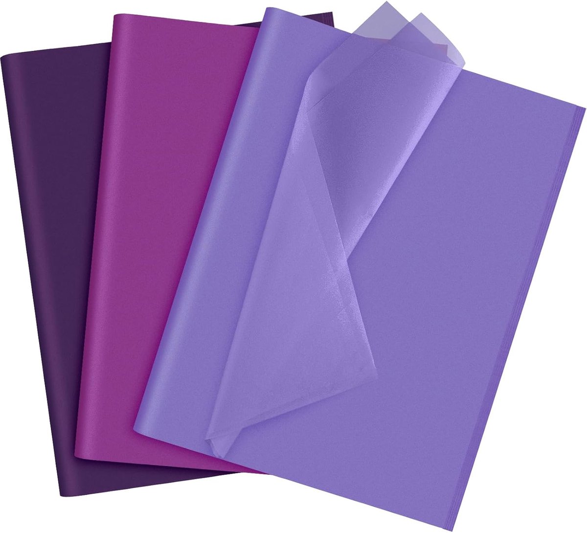 SnelShoppen - Assorted Paars Tissue Paper Set 60 Vellen Cadeaupapier Violet Paars Creatief voor Feest, Verjaardag, Halloween, DIY, Trouwen