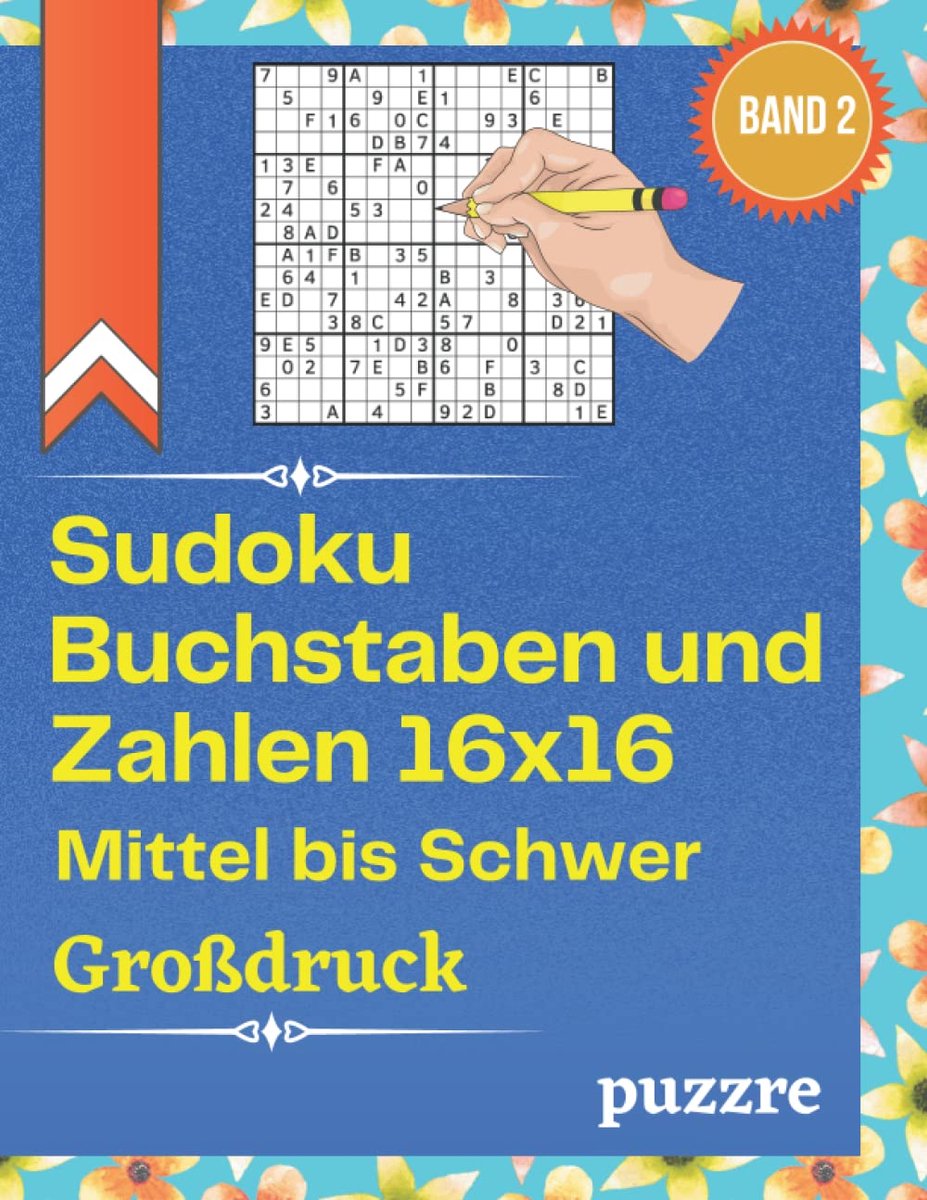 SnelShoppen - Sudoku Buchstaben und Zahlen 16x16 - Logisch Denkspel voor Volwassenen - Grootdruk, Midden tot Moeilijk, Ideaal voor Senioren