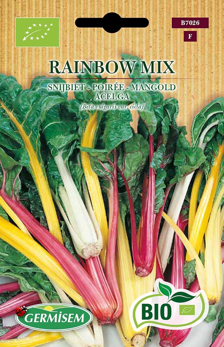 SnelShoppen - Biologische Regenboog Biet Zaden 3g - Eenvoudig te Zaaien - Oogsten van Juli tot November - Groentezaden voor Tuin en Moestuin - Gezond