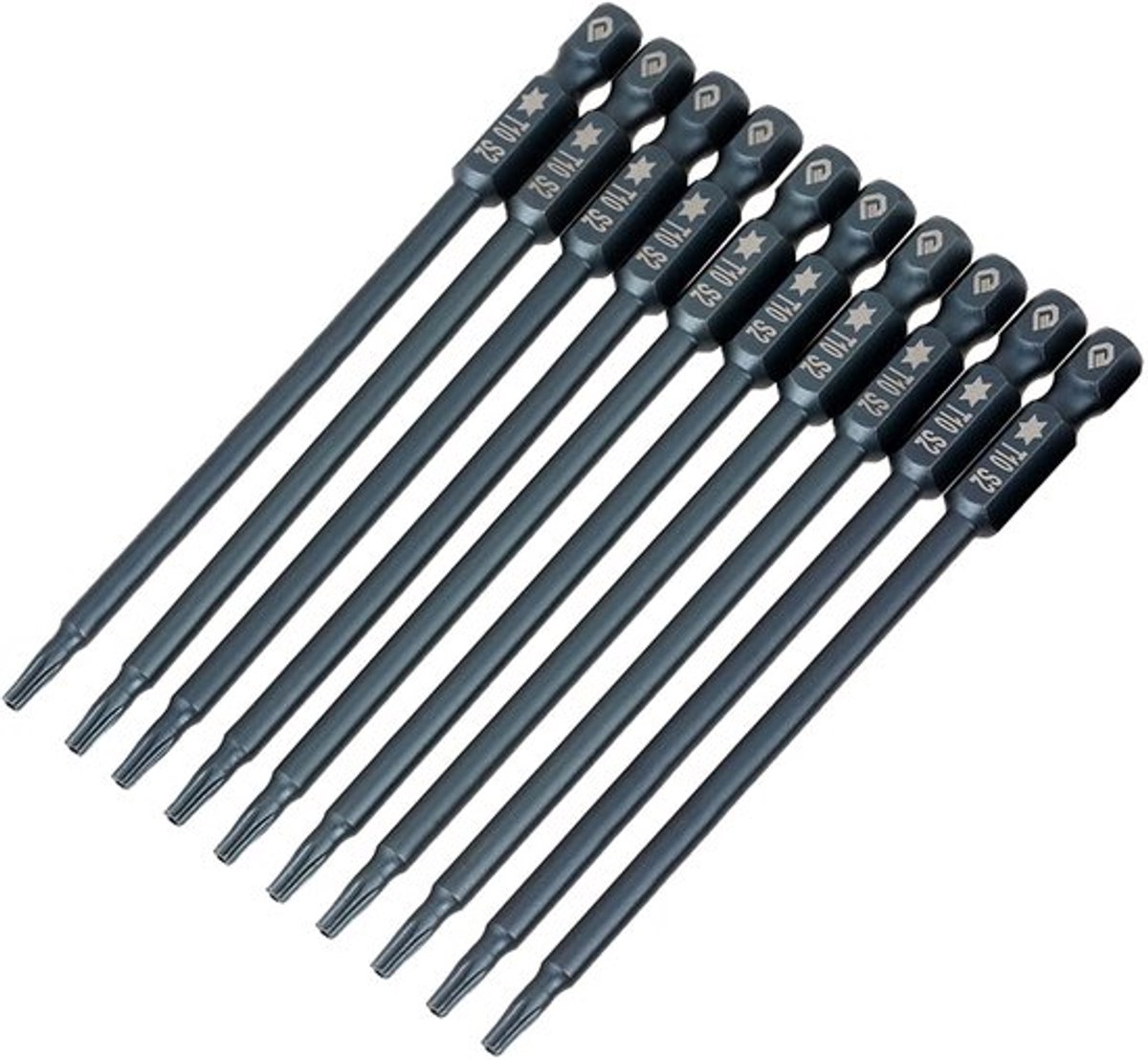 10 stuks 100mm 1/4 inch Hex Shank T10 Torx Bit Torx T10 Magnetische Beveiligings Ster Schroevendraaier Bits Kit