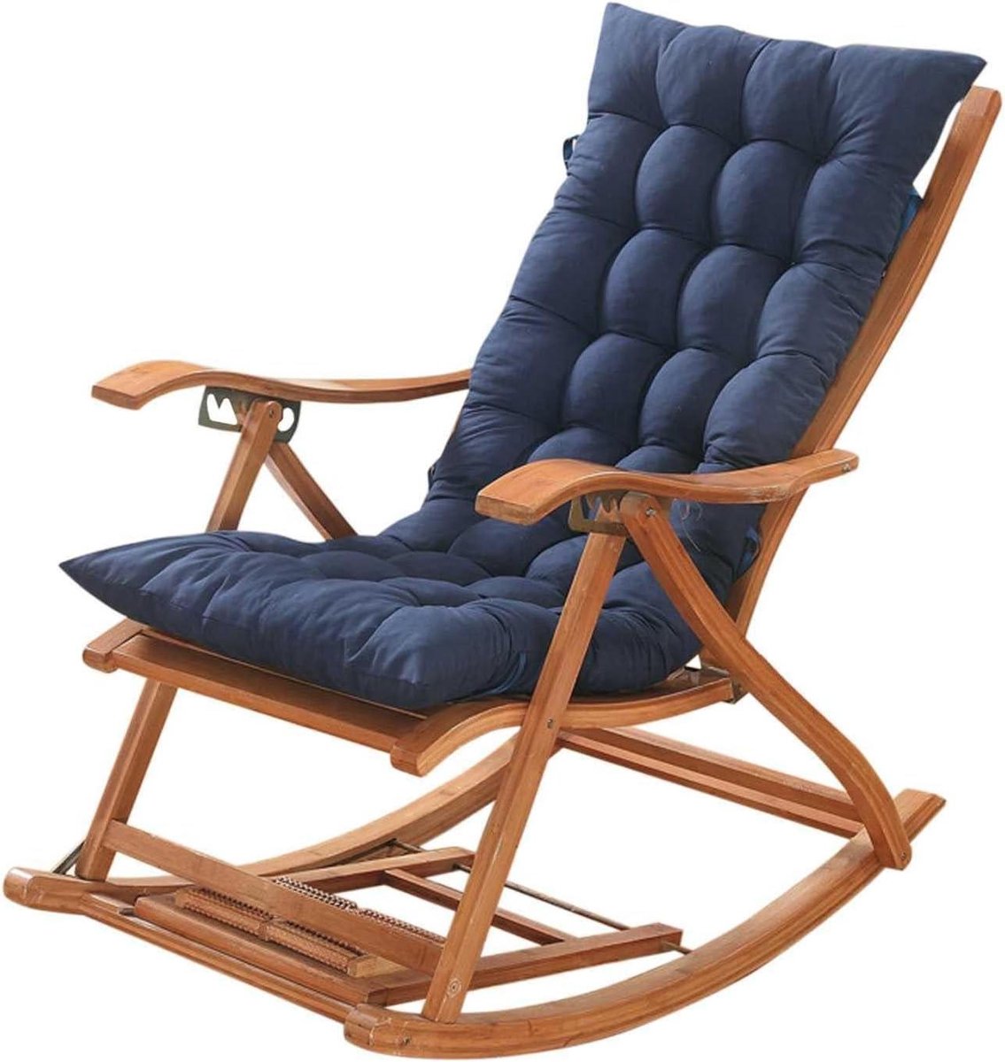 Ligstoelkussens Buiten - Tuinstoel Kussens - Ontspannen Buiten - Antislip Bandjes - 48x120x13 cm - Cyaan