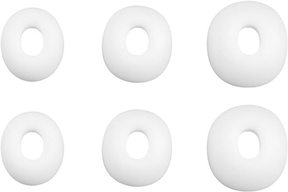 Oordopjes - Siliconen - 3 paar - Compatibel met Pro 6 - Wit - Buds - Geschikt voor Redmi - Wit - (S/M/L)