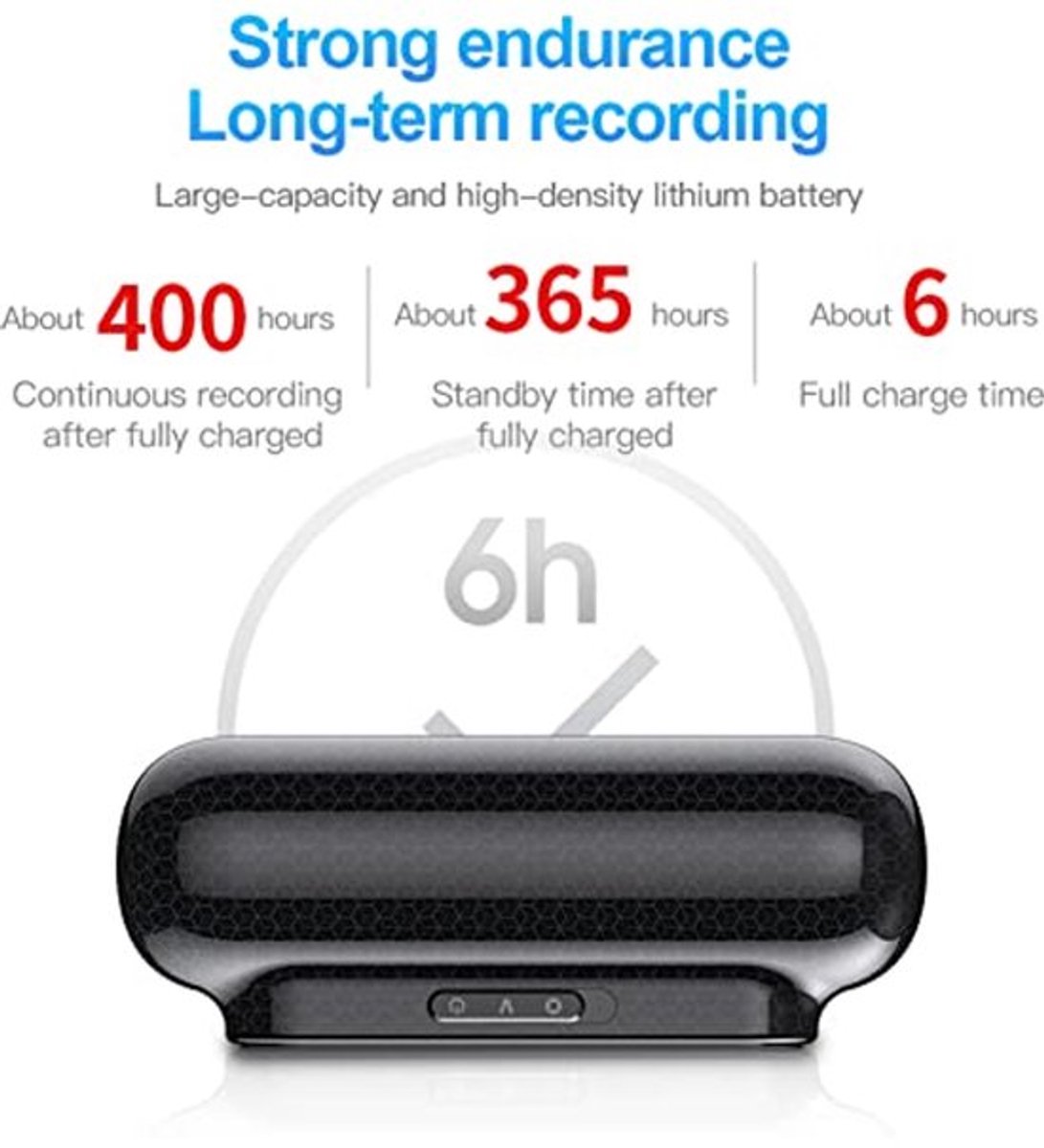 Digitale Voice Recorder, Mini Voice Recorder met Afspelen, Ruisonderdrukking, MP3 Speler en 500 Uur Opnametijd, Audio Opnameapparaat voor Lezingen, Vergaderingen