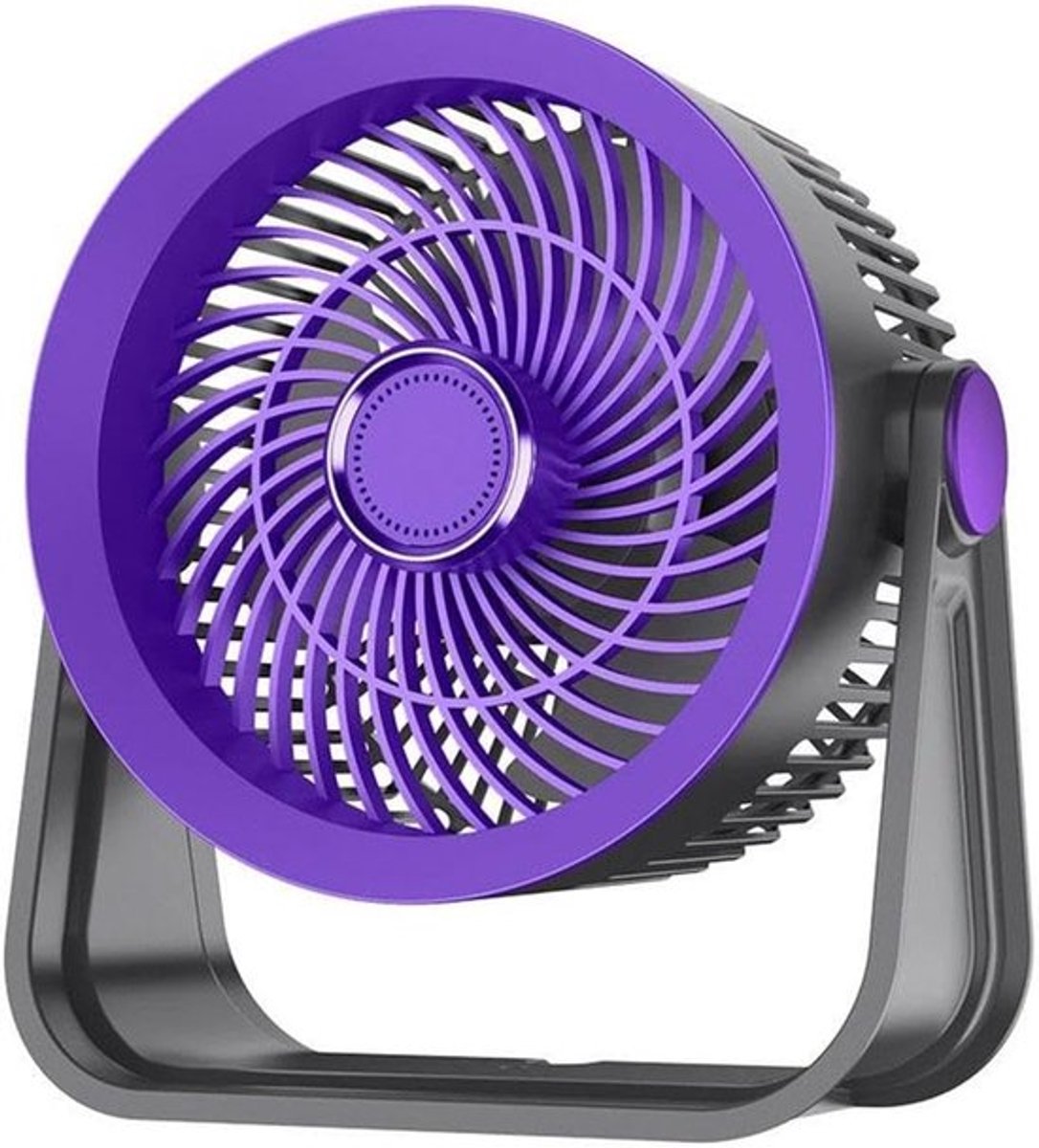 Circulatie Mini Tafelventilator - Draagbare & Wandventilator - Stil en Krachtig - Met LED - Paarsgrijs - 5 Snelheden - licht, Aromatherapie en Kantelbaar Ontwerp - USB