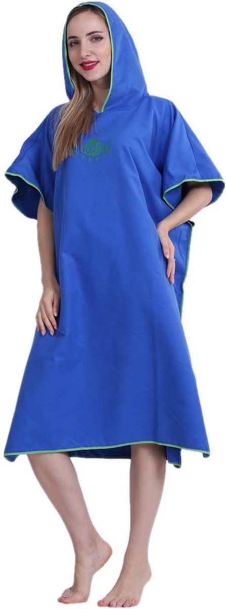 SnelShoppen - X-Labor Bad Poncho Unisex - Microfibre Sneldrogende Badcape met Capuchon - Ideaal voor Zwemmen, Surfen, Camping, Strand, Sport - A-knall