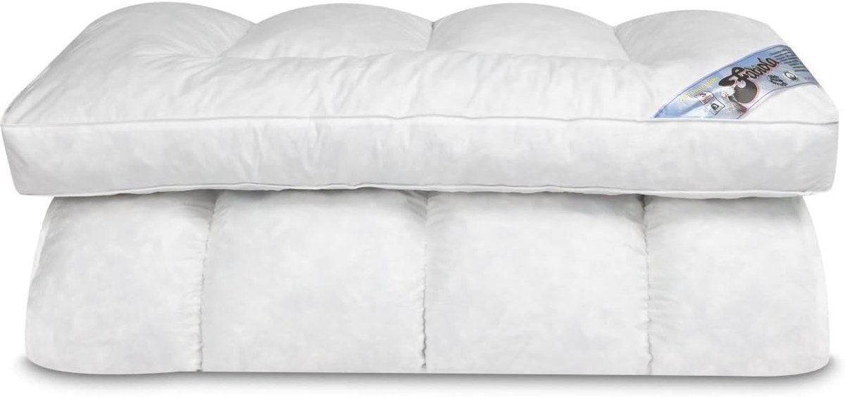 Thijox - Luxe Matrasoplegger 90x210 cm - 10 cm Dikke Topper - Veren & Traagschuim Vulling - Anti-Allergisch - Schuifvrij voor Boxspring, Hotel & Éénpe
