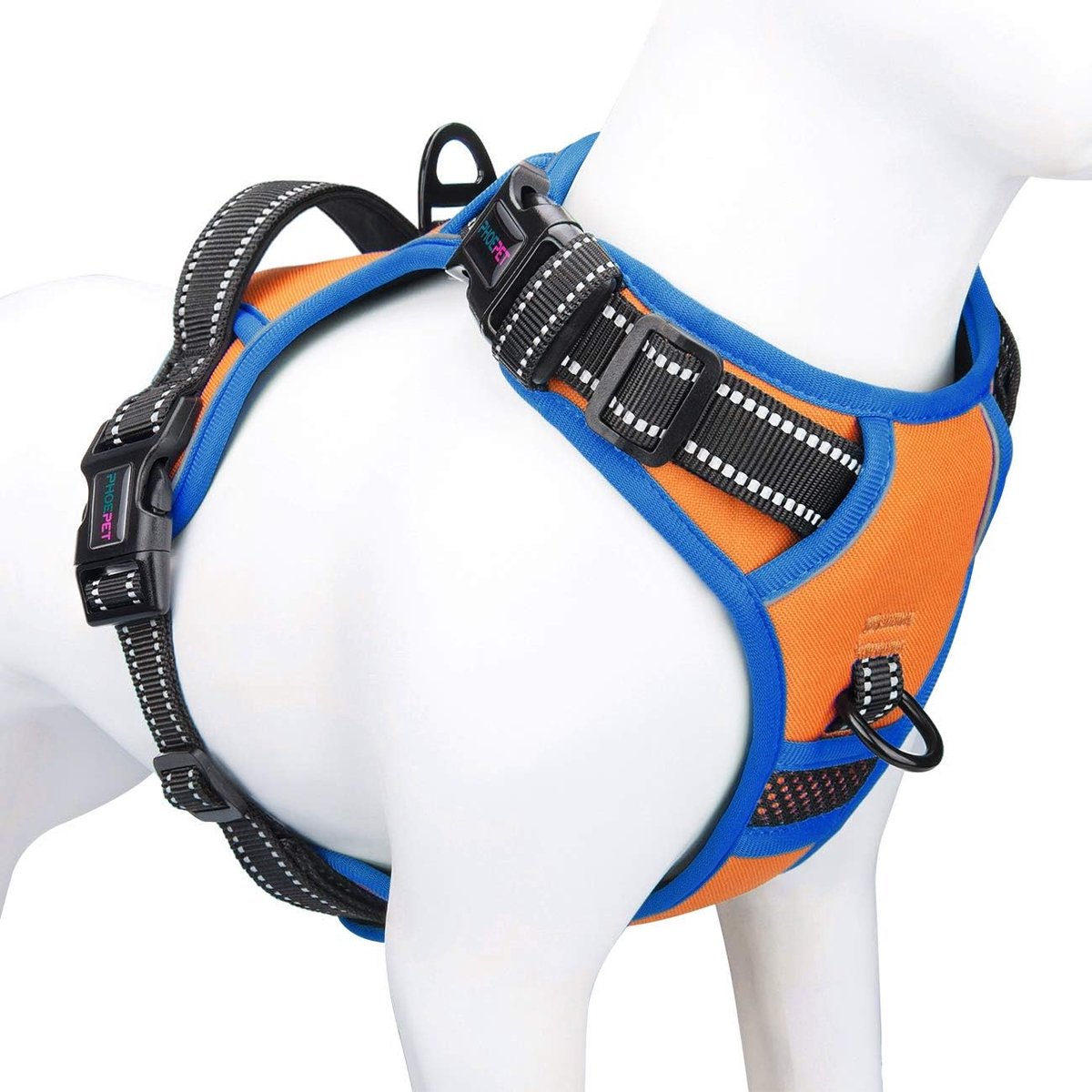 SnelShoppen - PHOEPET 2019 Anti-trek Hondentuigje voor Kleine Honden, Reflecterend, Verstelbaar, Voorzien van Clip aan de Voorkant en Handvat, Maat XS