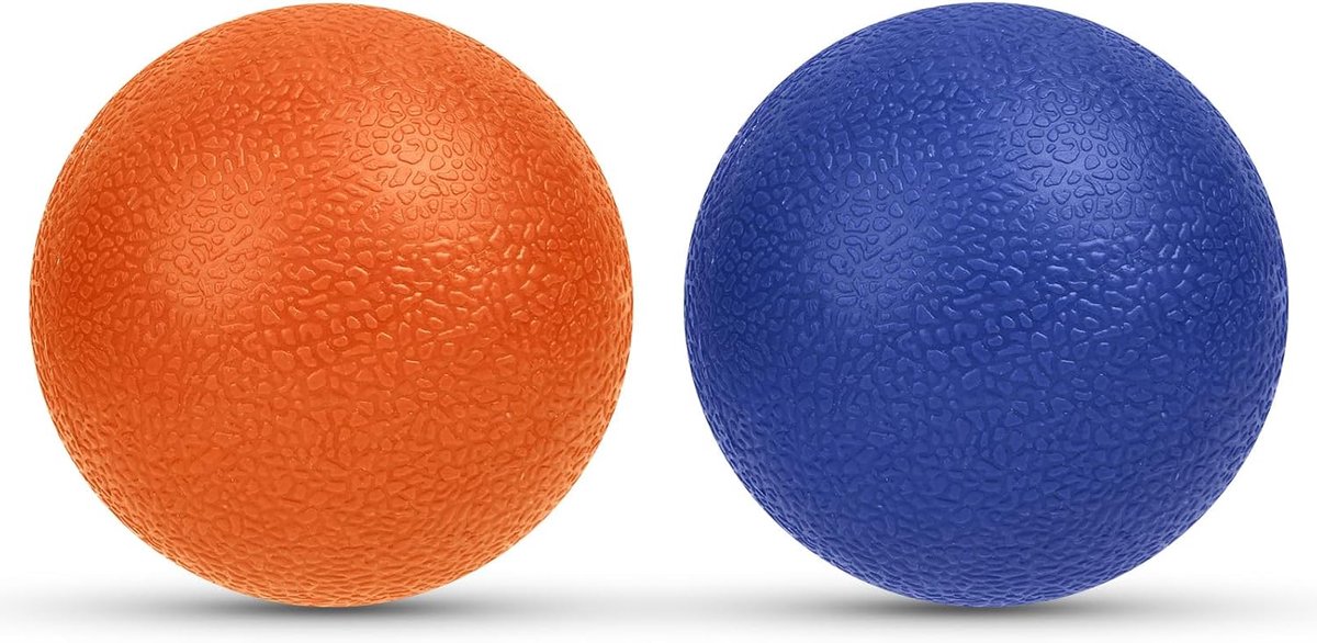 SnelShoppen - Fasciabal Set van 2 - Harde Stekelvarkenballen voor Spierspanning - Noppen Massageballen voor Voeten, Rug, Nek en Handen - Ideaal voor O