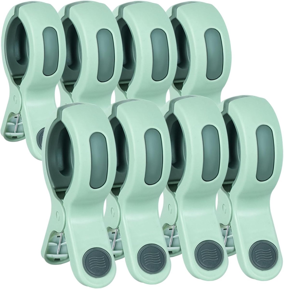 SnelShoppen - 8 Stuks Grote Winddichte Strandhanddoek Clips, Sterke Klemmen voor Strandstoelen, Anti-slip Handdoek Klemmen voor Ligstoelen, Zwembadsto