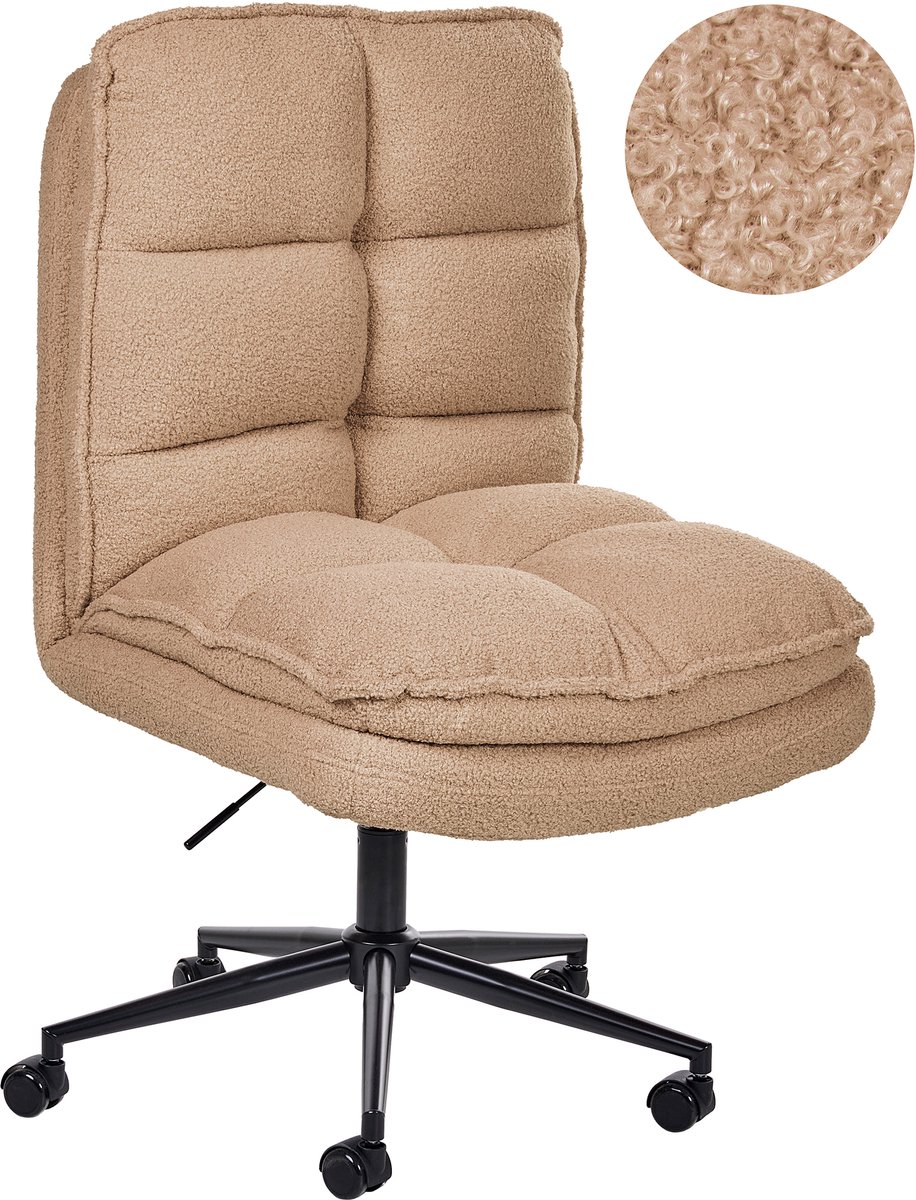 ADDISON - Bureaustoel - Zandbeige - Bouclé