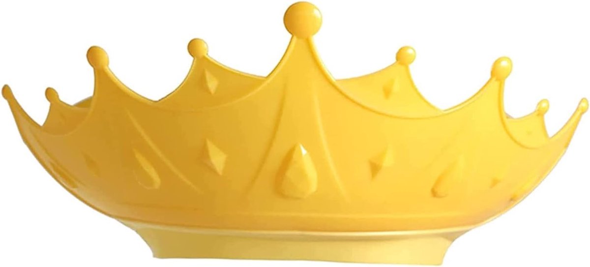 SnelShoppen - Kids Shower Cap Badkap Kinderen Met Oog- en Oor Bescherming, Verstelbare Gouden Kroon Vorm, Geschikt Voor Baby's, Leuk Badaccessoire