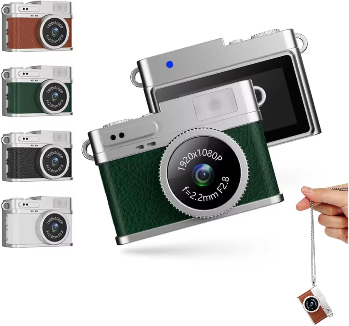 SnelShoppen - Mini Keychain Camera 1080p 20MP, Retro Draagbare Digitale Videocamera met 0.96 Inch Scherm, Ideaal voor Feestjes, Camping, Kinderen, Tot