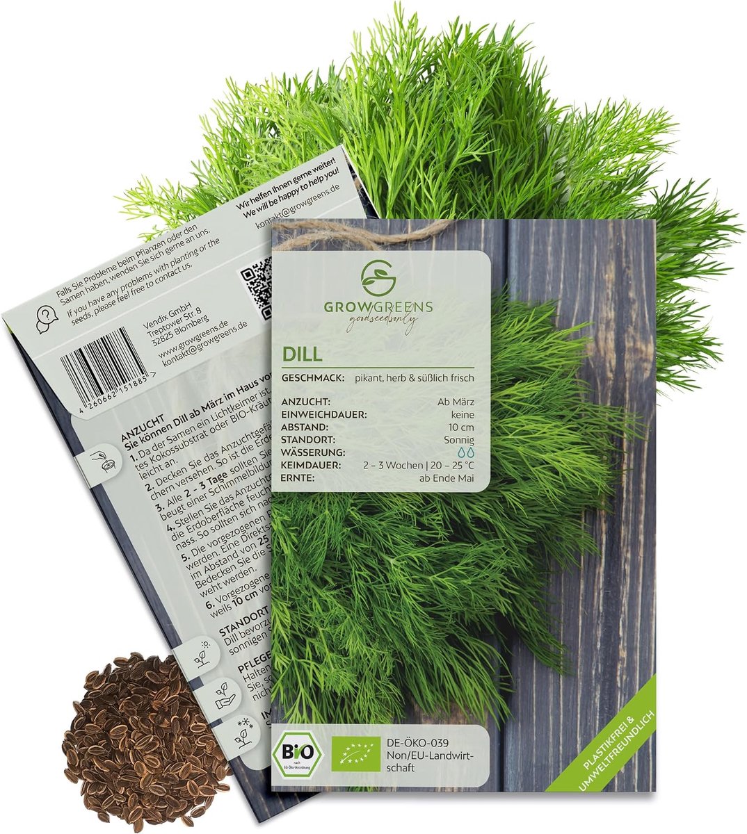 SnelShoppen - Biologische Dillezaadjes - Kruidenzaadjes voor Tuin, Balkon en Keuken - 350 Zaadjes - Smaakvol en Aromatisch - Eenvoudig te Kweken